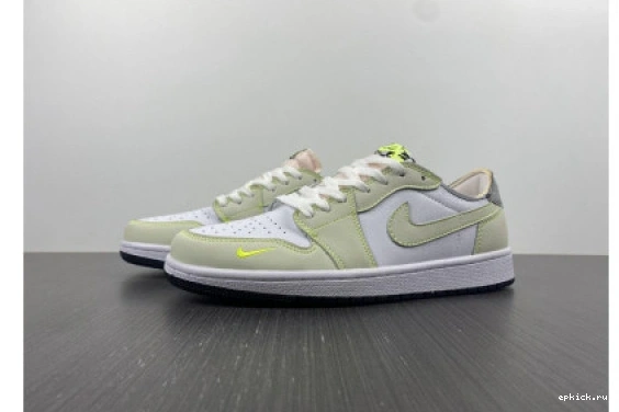Rep EP AIR JORDAN 1 DM7837-103 GHOST WHITE OG GREEN-BLACK LOW DM7837-103 0413